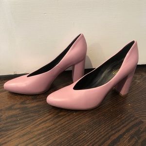 Charlotte Stone Pink Leather Pumps